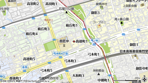 〒657-0025 兵庫県神戸市灘区高徳町の地図