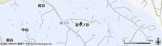京都府木津川市梅谷（北中ノ谷）周辺の地図