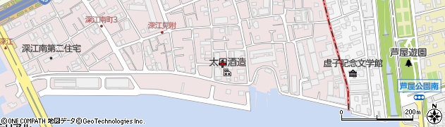 太田酒造株式会社　灘工場周辺の地図