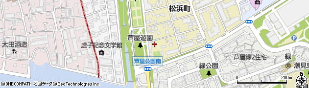 兵庫県芦屋市松浜町16-20周辺の地図
