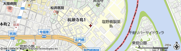 兵庫県尼崎市杭瀬寺島周辺の地図