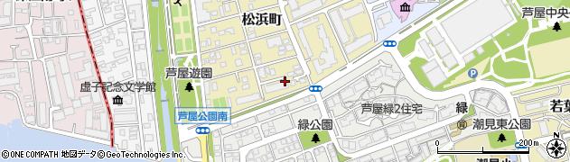 兵庫県芦屋市松浜町15周辺の地図