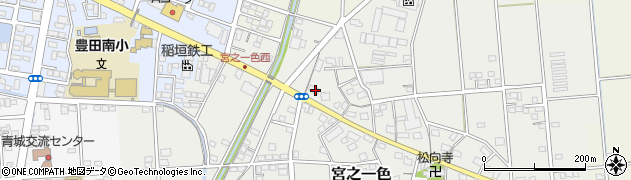 静岡県磐田市宮之一色34周辺の地図