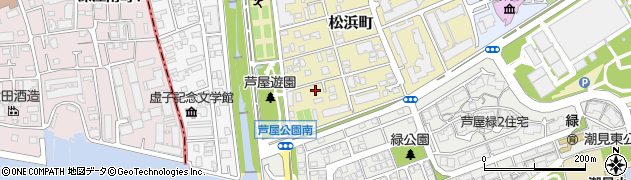 兵庫県芦屋市松浜町16-22周辺の地図
