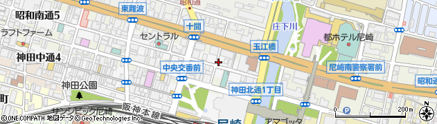 ほぐしの楽田 阪神尼崎駅前周辺の地図