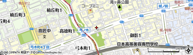 兵庫県神戸市東灘区御影3丁目2周辺の地図