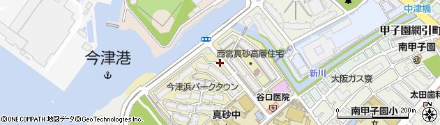 兵庫県西宮市今津真砂町周辺の地図