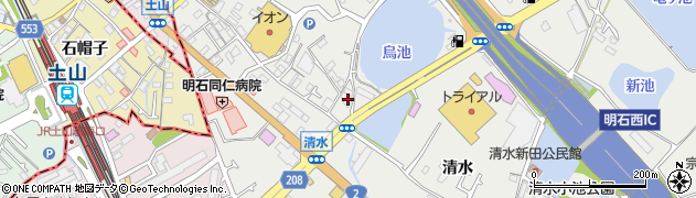 兵庫県明石市魚住町清水2219周辺の地図