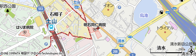 カースタレンタカー明石土山店周辺の地図