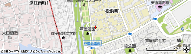 兵庫県芦屋市松浜町12-11周辺の地図