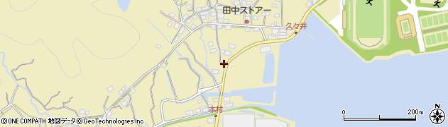 岡山県備前市久々井周辺の地図