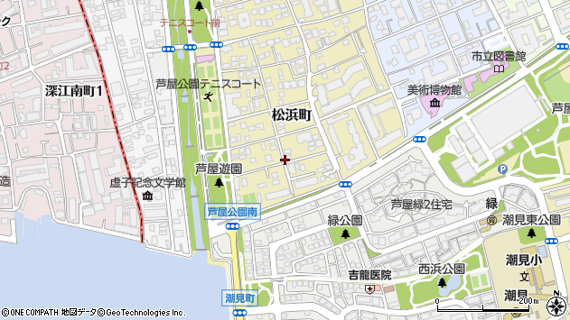 〒659-0053 兵庫県芦屋市松浜町の地図