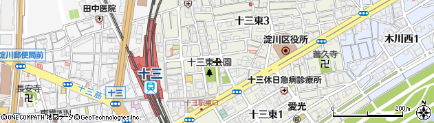 十三戎神社周辺の地図