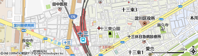 まつげエクステ専門店 エバー 十三(Ever)周辺の地図