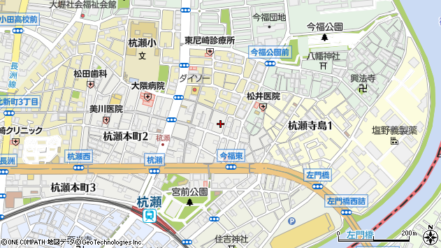 〒660-0814 兵庫県尼崎市杭瀬本町の地図