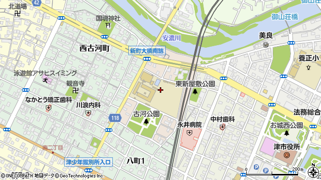 〒514-0037 三重県津市東古河町の地図