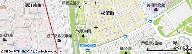 兵庫県芦屋市松浜町12周辺の地図