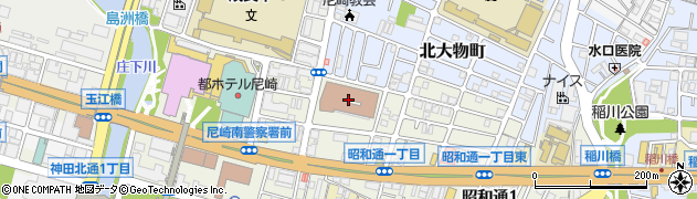 尼崎郵便局集荷周辺の地図