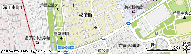 兵庫県芦屋市松浜町13-5周辺の地図