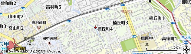 高羽川公園周辺の地図
