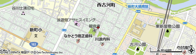 三重県津市西古河町周辺の地図