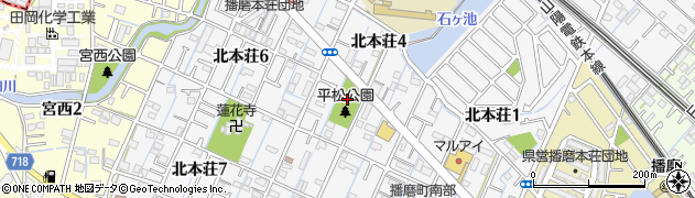 兵庫県播磨町（加古郡）北本荘周辺の地図