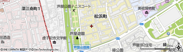 兵庫県芦屋市松浜町12-20周辺の地図