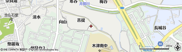 京都府木津川市市坂菩提周辺の地図
