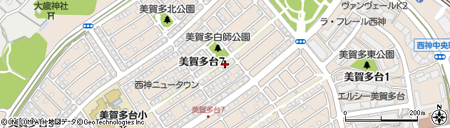 美賀多白師公園周辺の地図