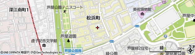 兵庫県芦屋市松浜町13周辺の地図
