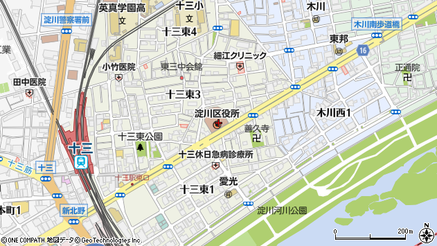 〒532-0000 大阪府大阪市淀川区（以下に掲載がない場合）の地図
