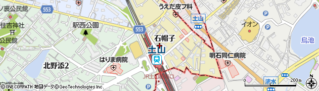 兵庫県播磨町（加古郡）野添（石帽子）周辺の地図
