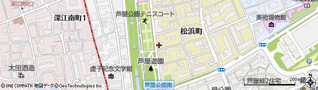 兵庫県芦屋市松浜町10-14周辺の地図