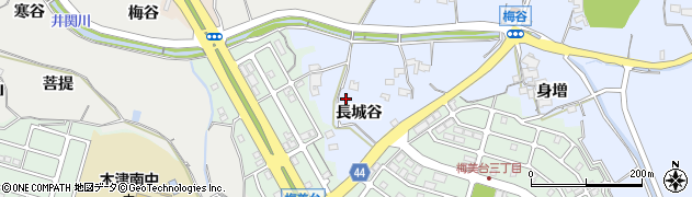 京都府木津川市梅谷（長城谷）周辺の地図