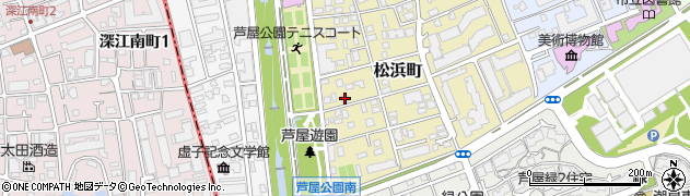 兵庫県芦屋市松浜町10-9周辺の地図