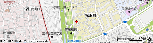 兵庫県芦屋市松浜町10-11周辺の地図