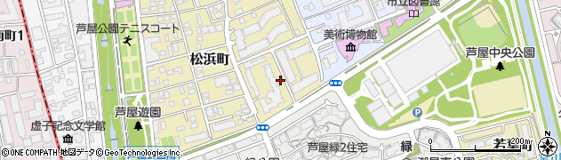 兵庫県芦屋市松浜町14周辺の地図