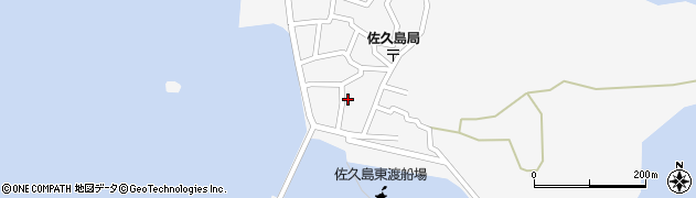 愛知県西尾市一色町佐久島（中屋敷）周辺の地図