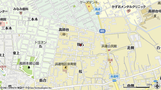 〒441-8117 愛知県豊橋市浜道町の地図
