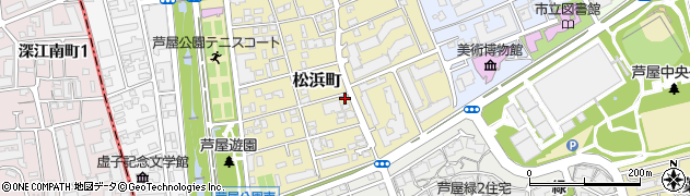 兵庫県芦屋市松浜町13-1周辺の地図