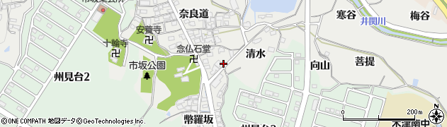 京都府木津川市市坂清水9周辺の地図