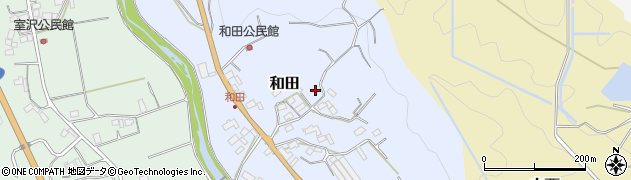静岡県牧之原市和田周辺の地図