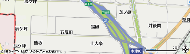 京都府木津川市市坂（堂田）周辺の地図