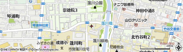 兵庫県尼崎市蓬川町5周辺の地図