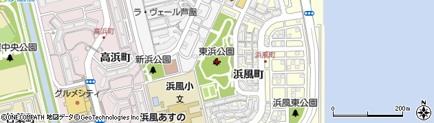 東浜公園周辺の地図