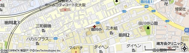 大阪市立田川小学校周辺の地図