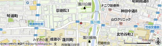 兵庫県尼崎市蓬川町4周辺の地図
