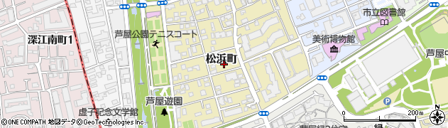 兵庫県芦屋市松浜町9-7周辺の地図