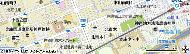 県営青木団地周辺の地図