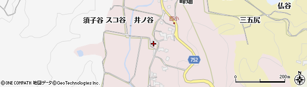 京都府木津川市加茂町西小（井ノ谷）周辺の地図